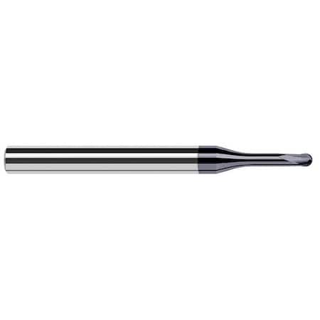 Harvey Tool 3/8 in. Cutter dia. x 0.30 in. x 2.in. 2 Reach Carbide Ball End Mill for Hard Milling, 2 Flutes 38824-C6